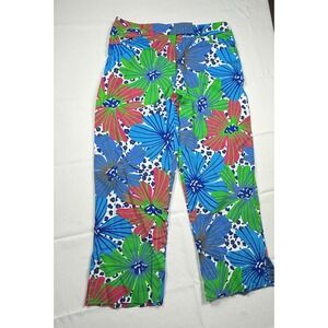 Collection Harvé‎ Bernard Floral Print Capri Pants Cropped Multicolor Size 8